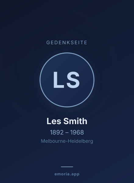 Gedenkportrait von Les Smith