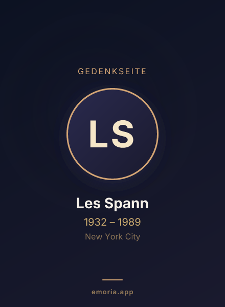 Gedenkportrait von Les Spann