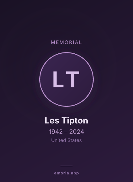 Memorial portrait of Les Tipton