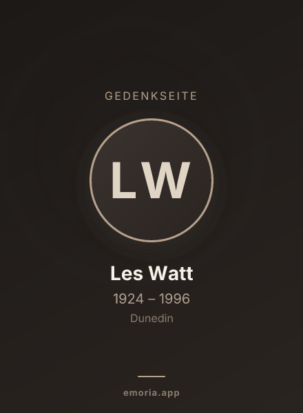 Gedenkportrait von Les Watt
