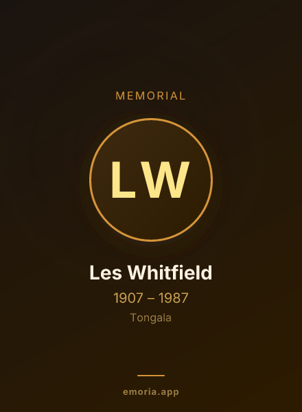 Memorial portrait of Les Whitfield