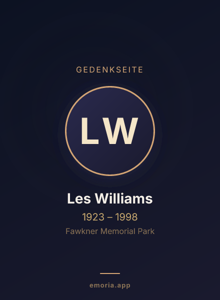 Gedenkportrait von Les Williams