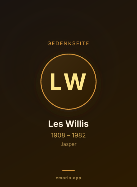 Gedenkportrait von Les Willis