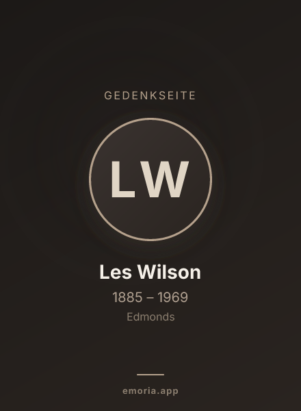 Gedenkportrait von Les Wilson