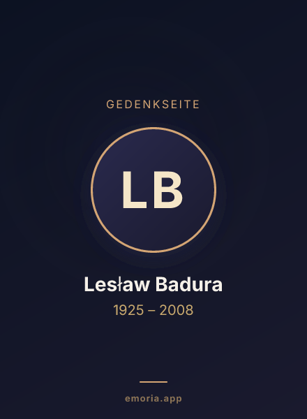 Gedenkportrait von Lesław Badura