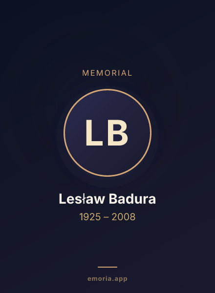 Memorial portrait of Lesław Badura