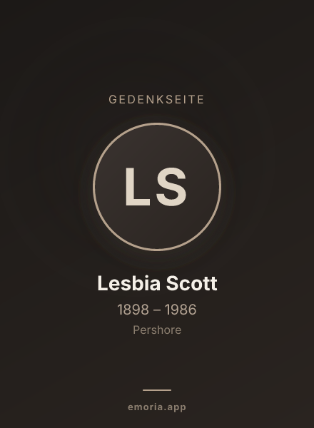 Gedenkportrait von Lesbia Scott