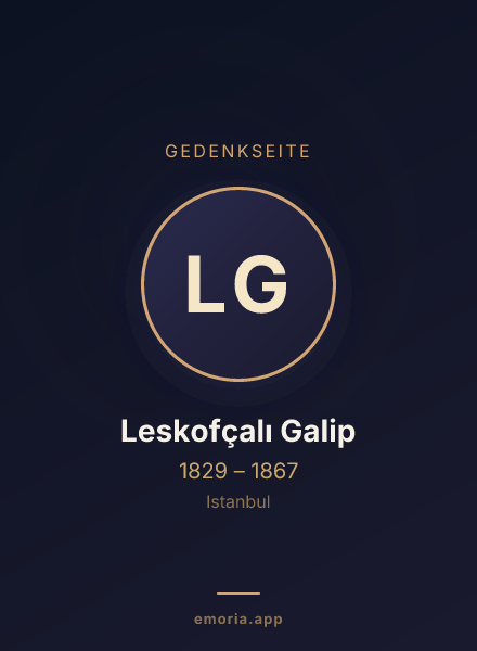 Gedenkportrait von Leskofçalı Galip