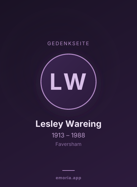 Gedenkportrait von Lesley Wareing