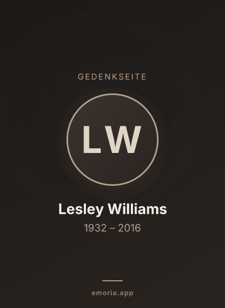 Gedenkportrait von Lesley Williams