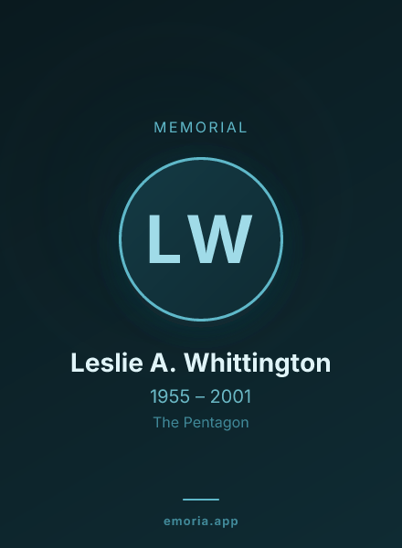Memorial portrait of Leslie A. Whittington