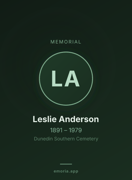 Memorial portrait of Leslie Anderson