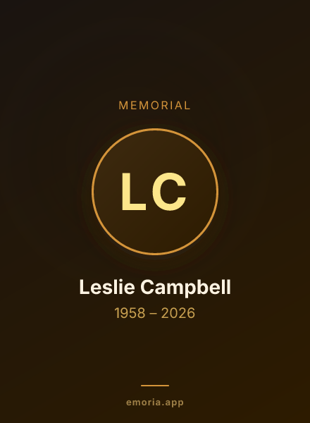 Memorial portrait of Leslie Campbell