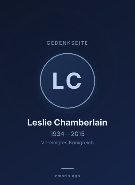 Gedenkportrait von Leslie Chamberlain