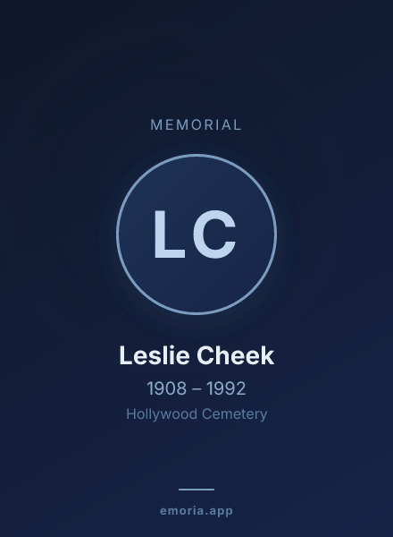 Memorial portrait of Leslie Cheek