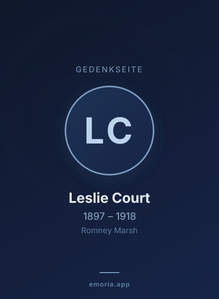 Gedenkportrait von Leslie Court