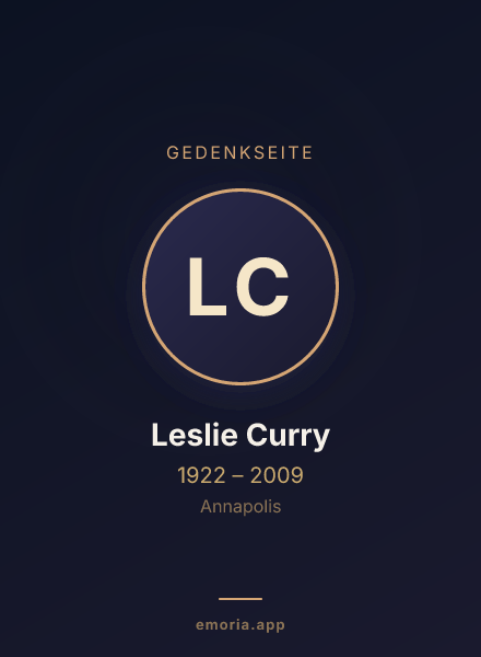 Gedenkportrait von Leslie Curry
