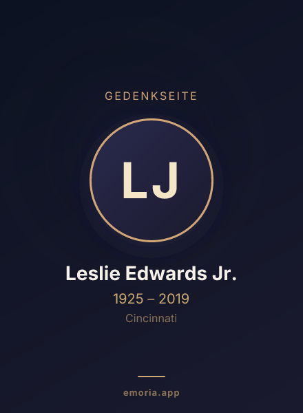 Gedenkportrait von Leslie Edwards Jr.