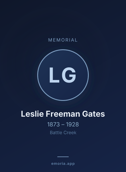 Memorial portrait of Leslie Freeman Gates