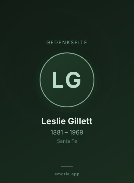 Gedenkportrait von Leslie Gillett