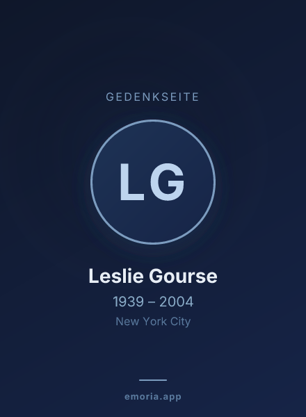 Gedenkportrait von Leslie Gourse