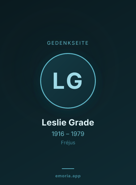 Gedenkportrait von Leslie Grade