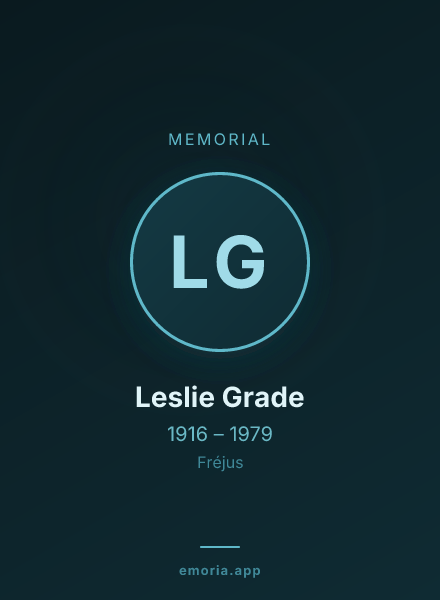 Memorial portrait of Leslie Grade