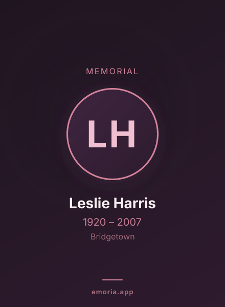 Memorial portrait of Leslie Harris