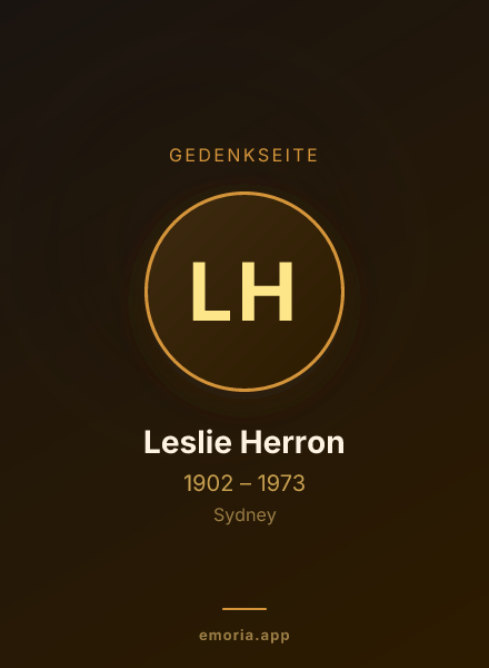 Gedenkportrait von Leslie Herron