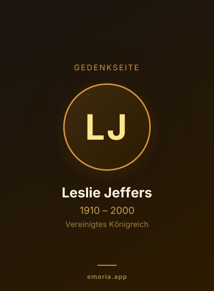 Gedenkportrait von Leslie Jeffers