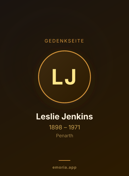 Gedenkportrait von Leslie Jenkins