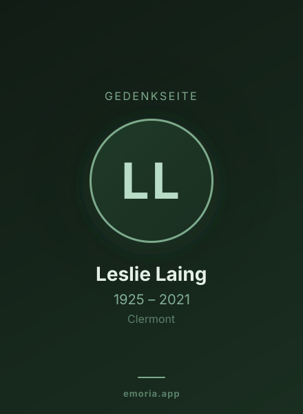 Gedenkportrait von Leslie Laing