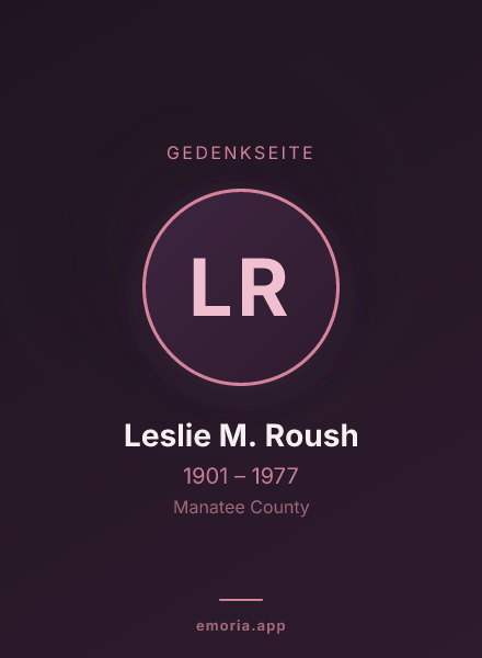 Gedenkportrait von Leslie M. Roush