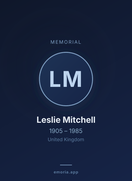 Memorial portrait of Leslie Mitchell