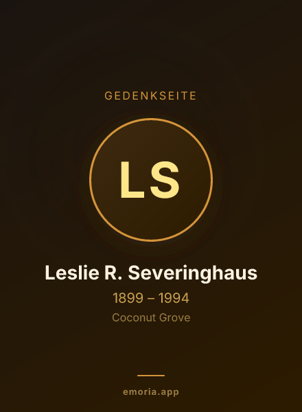 Gedenkportrait von Leslie R. Severinghaus