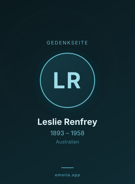 Gedenkportrait von Leslie Renfrey