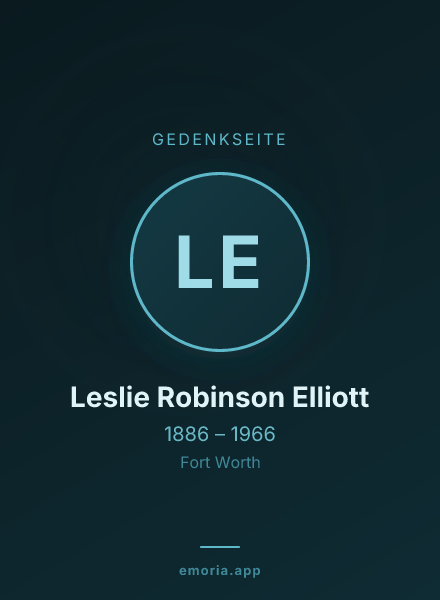 Gedenkportrait von Leslie Robinson Elliott