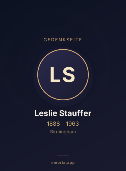 Gedenkportrait von Leslie Stauffer