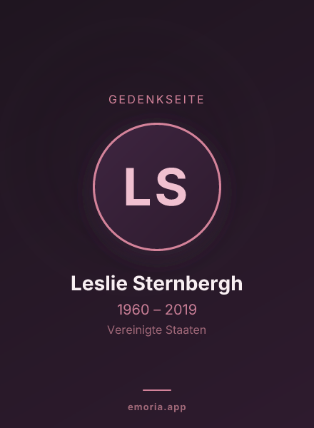 Gedenkportrait von Leslie Sternbergh