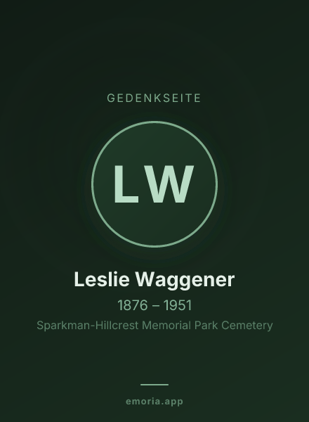 Gedenkportrait von Leslie Waggener