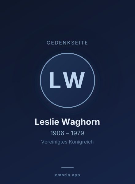 Gedenkportrait von Leslie Waghorn