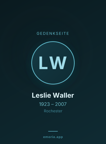 Gedenkportrait von Leslie Waller