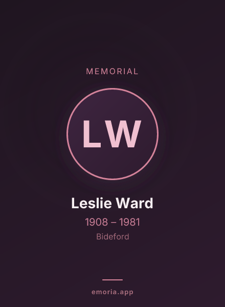 Memorial portrait of Leslie Ward