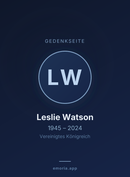 Gedenkportrait von Leslie Watson