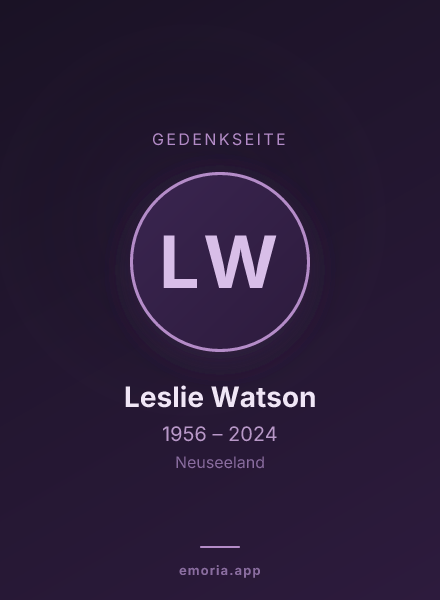 Gedenkportrait von Leslie Watson