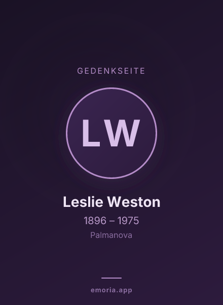 Gedenkportrait von Leslie Weston
