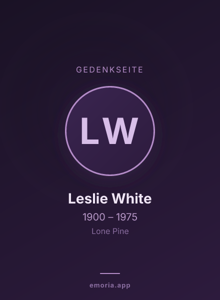 Gedenkportrait von Leslie White