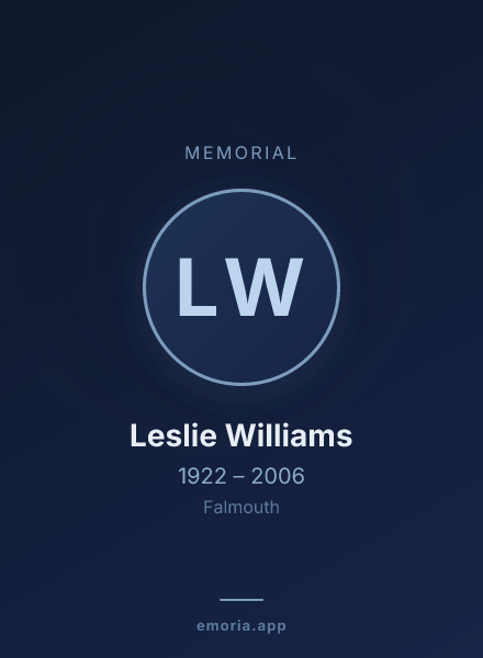 Memorial portrait of Leslie Williams