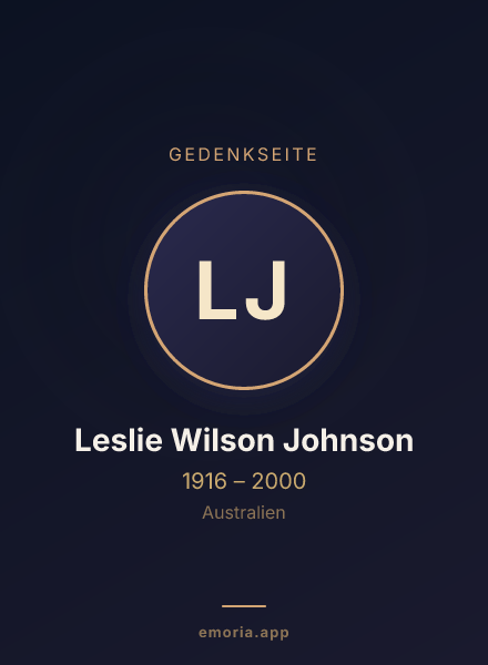Gedenkportrait von Leslie Wilson Johnson