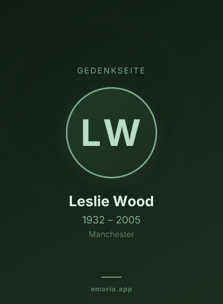 Gedenkportrait von Leslie Wood